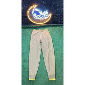 Adidas Light Brown/Gold Warm Up Jogger Track Pants Soccer Mens Sz SM Tapered Leg